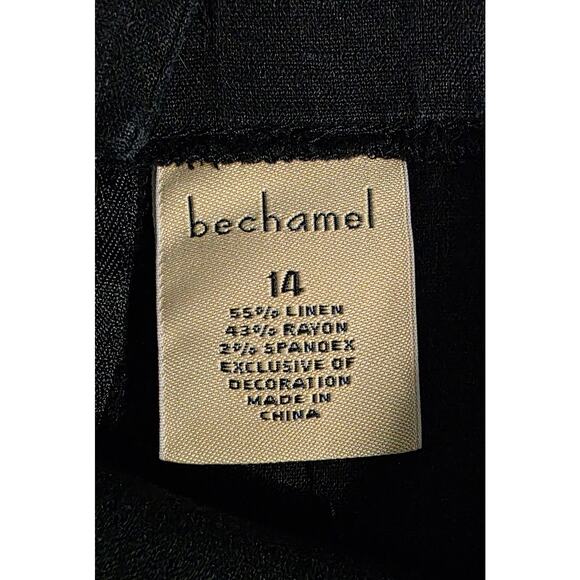 Bechamel Black Linen Blend Maxi Skirt Women's Size 14 Boho - Picture 4 of 5